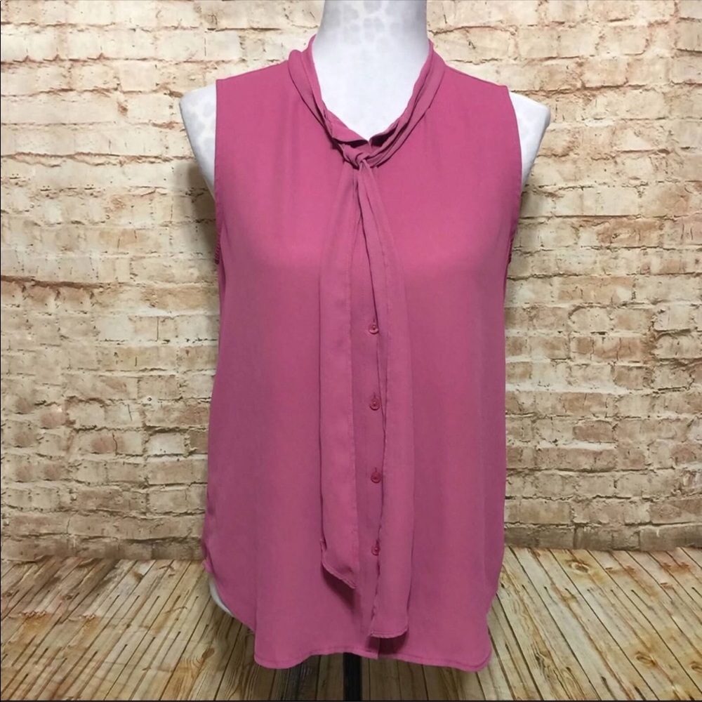 LOFT Tie-Neck Sleeveless Blouse - Picture 4 of 8